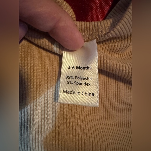 Tan Ribbed Baby Outfit - Picture 2 of 2